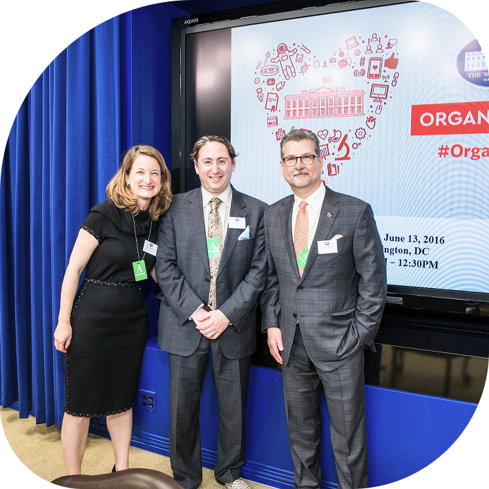 NKF CEO Kevin Longino and other NKF folks at the White House Organ Summit