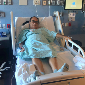 Orlando in hospital bed