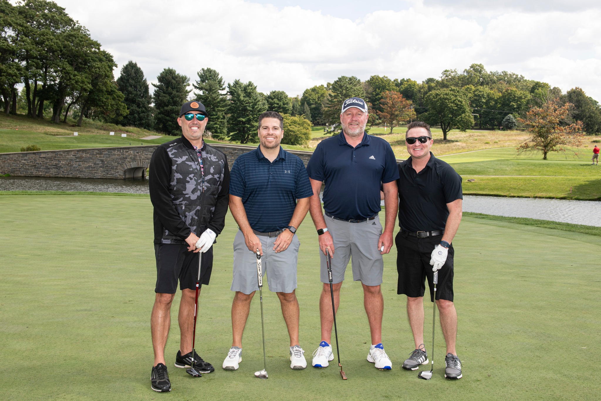 Four golfers on the golf course at arcola country club