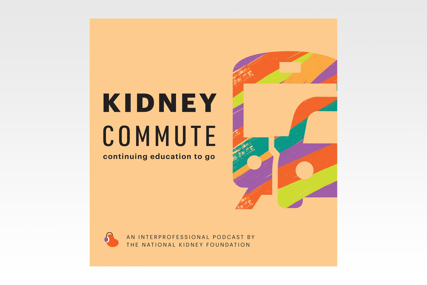 Kidney Commute Podcast Logo, Continuing Education on the Go