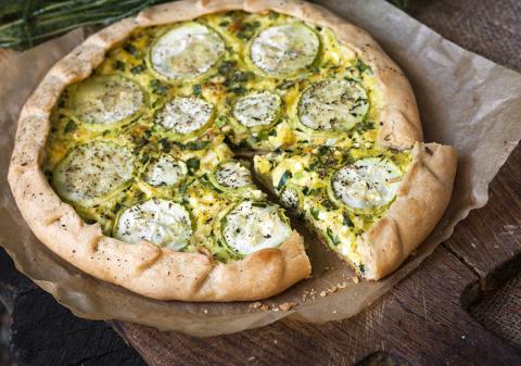 Chicken and Zucchini Quiche