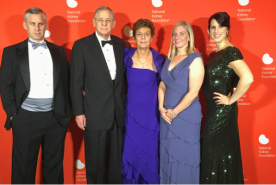 From Left to Right: Robin's brother, Stephen, Toby, Robin, and Robin's sibling with NKF background