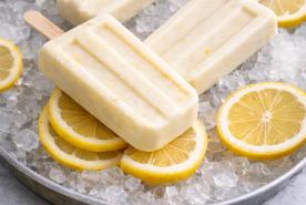 Creamy homemade lemon date popsicle
