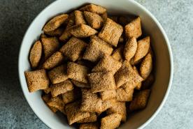 Homemade chex cereal snack with chili spices