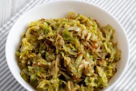 Sauteed cabbage in bowl