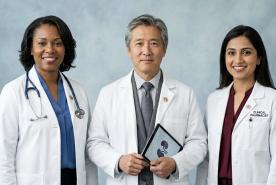 Doctor's standing in a row