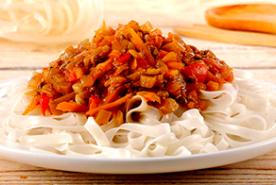 Bolognese with Rice Noodles