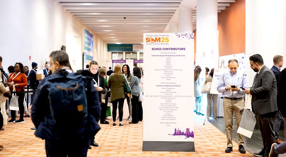 People milling about at SCM