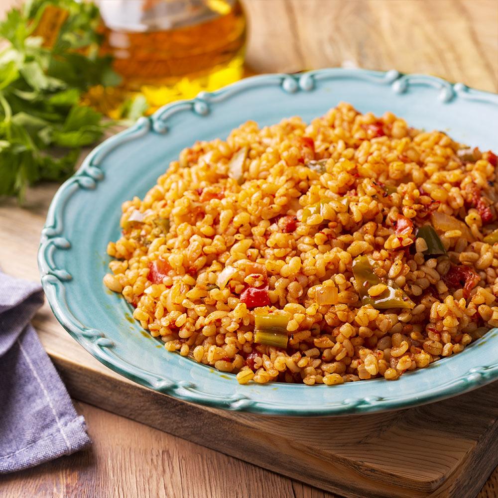 Mexican rice with peppers
