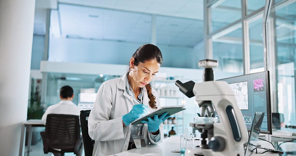 Doctor doing research in a medical lab