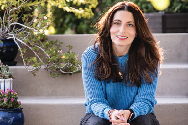 Melissa Silverman sitting on steps