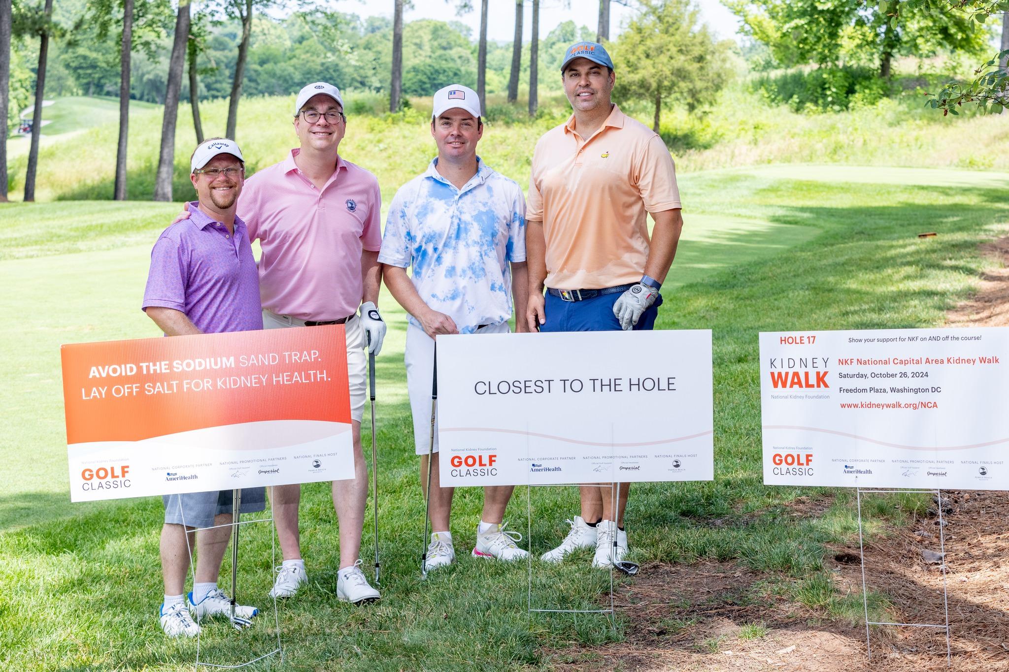 golfers at nkf golf event