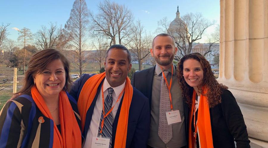 group of four advocates visiting the US capitol